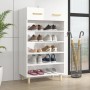 Mueble zapatero madera contrachapada blanco brillo 60x35x105 cm de , Zapateros y organizadores de calzado - Ref: Foro24-81278...