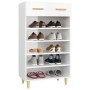 Mueble zapatero madera contrachapada blanco brillo 60x35x105 cm de , Zapateros y organizadores de calzado - Ref: Foro24-81278...