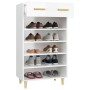Mueble zapatero madera contrachapada blanco brillo 60x35x105 cm de , Zapateros y organizadores de calzado - Ref: Foro24-81278...