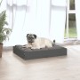 Cama para perros madera maciza de pino gris 61,5x49x9 cm de , Camas para perros - Ref: Foro24-820853, Precio: 21,86 €, Descue...