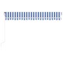 Toldo automático LED sensor de viento azul y blanco 450x350 cm de vidaXL, Toldos - Ref: Foro24-3069011, Precio: 700,36 €, Des...