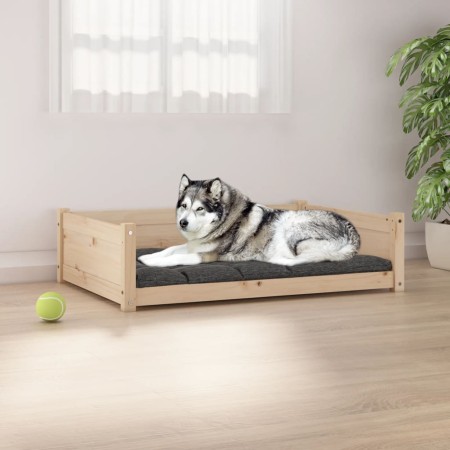 Cama para perros madera maciza de pino 105,5x75,5x28 cm de , Camas para perros - Ref: Foro24-821462, Precio: 88,17 €, Descuen...