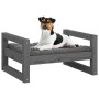 Cama para perros madera maciza de pino gris 55,5x45,5x28 cm de , Camas para perros - Ref: Foro24-821469, Precio: 31,44 €, Des...
