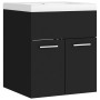 Mueble con lavabo madera de ingeniería negro de vidaXL, Tocadores de baño - Ref: Foro24-3070812, Precio: 114,77 €, Descuento: %