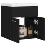 Mueble con lavabo madera de ingeniería negro de vidaXL, Tocadores de baño - Ref: Foro24-3070812, Precio: 114,77 €, Descuento: %