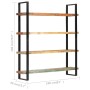 Estantería de 4 niveles madera maciza reciclada 160x40x180 cm de , Librerías y estanterías - Ref: Foro24-321067, Precio: 459,...