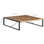 Mesa de centro madera de mango rugosa 140x140x40 cm de , Mesas de centro - Ref: Foro24-321576, Precio: 379,18 €, Descuento: %