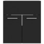 Mueble con lavabo madera de ingeniería negro de vidaXL, Tocadores de baño - Ref: Foro24-3070812, Precio: 114,77 €, Descuento: %