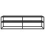 Mueble para TV negro con vidrio negro 140x40x40 cm de , Muebles TV - Ref: Foro24-322864, Precio: 120,62 €, Descuento: %