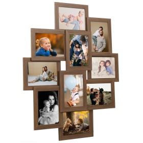 Marco collage para fotos 10x(10x15 cm) marrón claro MDF de , Marcos para fotos - Ref: Foro24-332776, Precio: 28,91 €, Descuen...