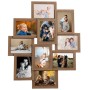 Marco collage para fotos 10x(10x15 cm) marrón claro MDF de , Marcos para fotos - Ref: Foro24-332776, Precio: 28,91 €, Descuen...