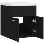 Mueble con lavabo madera de ingeniería negro de vidaXL, Tocadores de baño - Ref: Foro24-3070812, Precio: 114,77 €, Descuento: %