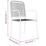 Juego de comedor jardín 5 pzas acero y cuerda de algodón negro de , Conjuntos de jardín - Ref: Foro24-3156536, Precio: 325,42...
