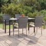 Juego de comedor para jardín 5 piezas ratán sintético gris de , Conjuntos de jardín - Ref: Foro24-3156664, Precio: 318,16 €, ...
