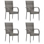 Juego de comedor para jardín 5 piezas ratán sintético gris de , Conjuntos de jardín - Ref: Foro24-3156664, Precio: 318,16 €, ...