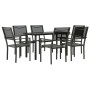 Juego de comedor para jardín 7 piezas acero y textilene negro de , Conjuntos de jardín - Ref: Foro24-3200729, Precio: 397,29 ...