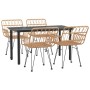Juego de comedor de jardín 5 piezas ratán sintético de , Conjuntos de jardín - Ref: Foro24-3157861, Precio: 392,94 €, Descuen...