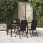 Juego comedor de jardín 5 piezas ratán sintético negro y marrón de , Conjuntos de jardín - Ref: Foro24-3156520, Precio: 397,3...