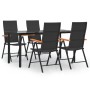 Juego comedor de jardín 5 piezas ratán sintético negro y marrón de , Conjuntos de jardín - Ref: Foro24-3156520, Precio: 397,3...