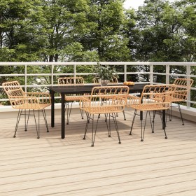 Juego de comedor de jardín 7 piezas ratán sintético de , Conjuntos de jardín - Ref: Foro24-3157863, Precio: 575,85 €, Descuen...