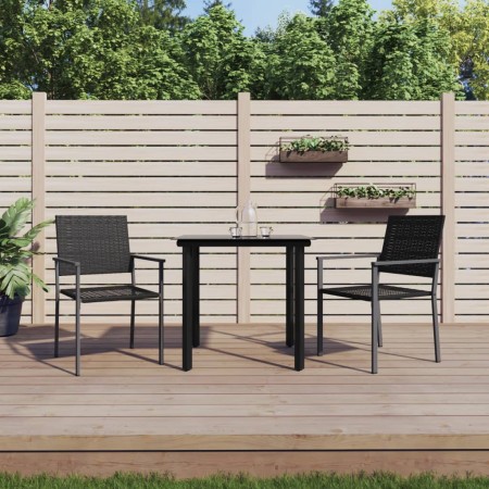 Juego de comedor para jardín 3 piezas ratán sintético y acero de , Conjuntos de jardín - Ref: Foro24-3187019, Precio: 172,27 ...