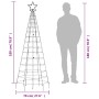 Árbol de Navidad LED con estacas 220 LEDs de colores 180 cm de , Arboles de navidad - Ref: Foro24-358102, Precio: 36,11 €, De...