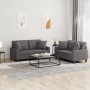 Juego de sofás con cojines 2 piezas cuero sintético gris de , Sofás - Ref: Foro24-3201370, Precio: 412,43 €, Descuento: %