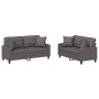 Juego de sofás con cojines 2 piezas cuero sintético gris de , Sofás - Ref: Foro24-3201370, Precio: 412,43 €, Descuento: %