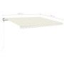 Toldo automático con LED sensor de viento crema 450x350 cm de vidaXL, Toldos - Ref: Foro24-3069012, Precio: 717,40 €, Descuen...