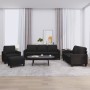 Juego de sofás con cojines 4 piezas cuero sintético negro de , Sofás - Ref: Foro24-3201403, Precio: 635,87 €, Descuento: %