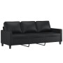 Juego de sofás con cojines 4 piezas cuero sintético negro de , Sofás - Ref: Foro24-3201403, Precio: 635,87 €, Descuento: %