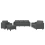 Juego de sofás con cojines 4 piezas tela gris oscuro de , Sofás - Ref: Foro24-3201779, Precio: 682,06 €, Descuento: %