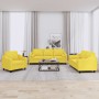 Juego de sofás con cojines 3 piezas tela amarillo claro de , Sofás - Ref: Foro24-3201791, Precio: 582,95 €, Descuento: %