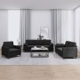 Juego de sofás con cojines 3 piezas terciopelo negro de , Sofás - Ref: Foro24-3201959, Precio: 644,14 €, Descuento: %