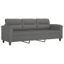 Juego de sofás con cojines 3 piezas tela microfibra gris oscuro de , Sofás - Ref: Foro24-3202346, Precio: 612,32 €, Descuento: %