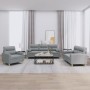 Juego de sofás con cojines 3 piezas tela gris claro de , Sofás - Ref: Foro24-3201552, Precio: 635,02 €, Descuento: %