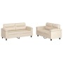 Juego de sofás con cojines 2 piezas tela microfibra beige de , Sofás - Ref: Foro24-3202319, Precio: 562,19 €, Descuento: %
