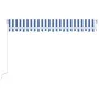Toldo retráctil manual azul y blanco 400x350 cm de vidaXL, Toldos - Ref: Foro24-3068976, Precio: 346,06 €, Descuento: %