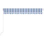 Toldo retráctil manual azul y blanco 400x350 cm de vidaXL, Toldos - Ref: Foro24-3068976, Precio: 338,70 €, Descuento: %