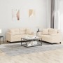 Juego de sofás con cojines 2 piezas tela microfibra beige de , Sofás - Ref: Foro24-3202331, Precio: 569,67 €, Descuento: %