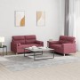 Juego de sofás con cojines 2 piezas tela rojo tinto de , Sofás - Ref: Foro24-3201590, Precio: 443,91 €, Descuento: %