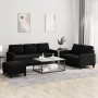 Juego de sofás con cojines 3 piezas terciopelo negro de , Sofás - Ref: Foro24-3201531, Precio: 548,60 €, Descuento: %