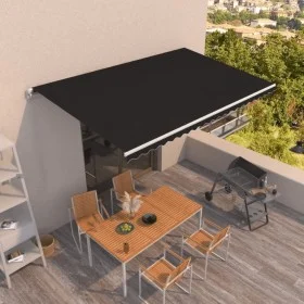 Toldo retráctil manual gris antracita 500x350 cm de vidaXL, Toldos - Ref: Foro24-3069019, Precio: 490,78 €, Descuento: %