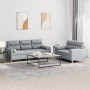 Juego de sofás con cojines 2 piezas tela gris claro de , Sofás - Ref: Foro24-3201616, Precio: 497,53 €, Descuento: %
