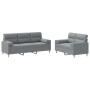 Juego de sofás con cojines 2 piezas tela gris claro de , Sofás - Ref: Foro24-3201616, Precio: 497,53 €, Descuento: %