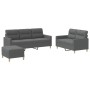 Juego de sofás con cojines 3 piezas tela gris oscuro de , Sofás - Ref: Foro24-3201609, Precio: 507,30 €, Descuento: %