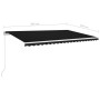 Toldo retráctil manual gris antracita 500x350 cm de vidaXL, Toldos - Ref: Foro24-3069019, Precio: 414,06 €, Descuento: %
