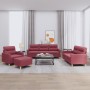 Juego de sofás con cojines 4 piezas tela rojo tinto de , Sofás - Ref: Foro24-3201550, Precio: 645,91 €, Descuento: %