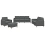 Juego de sofás con cojines 4 piezas tela gris oscuro de , Sofás - Ref: Foro24-3202063, Precio: 695,76 €, Descuento: %