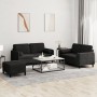 Juego de sofás con cojines 3 piezas terciopelo negro de , Sofás - Ref: Foro24-3202009, Precio: 485,31 €, Descuento: %